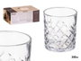 Vivalto Vaso Troquelado 350 ml Vidrio Transparente Apto Lavavajillas 8.5 x 9.5 cm (Set de 24)