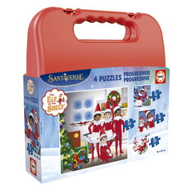EDUCA BORRAS Maleta de Puzzles Progresivos Elf on the Shelf
