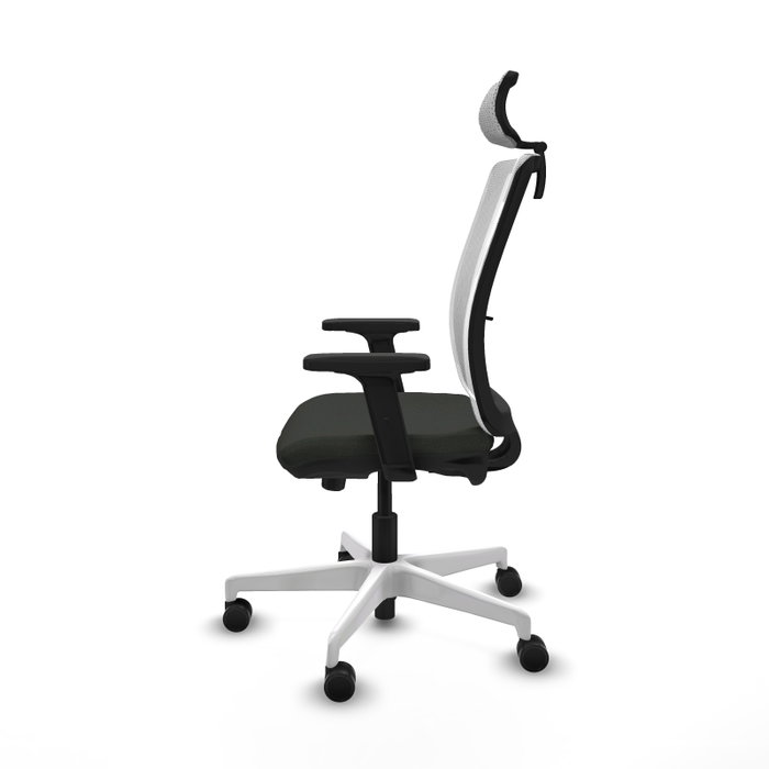 PIQUERAS Y CRESPO Silla de oficina Haches con mecanismo Sincro/Traslack, Negro y Blanco PIQUERAS Y CRESPO Silla de oficina Haches con mecanismo Sincro/Traslack, Negro y Blanco