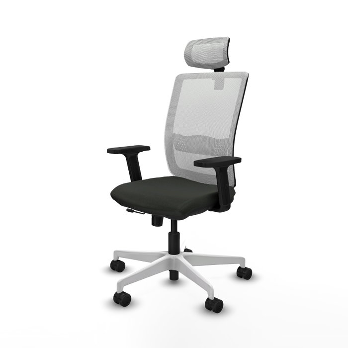 PIQUERAS Y CRESPO Silla de oficina Haches con mecanismo Sincro/Traslack, Negro y Blanco PIQUERAS Y CRESPO Silla de oficina Haches con mecanismo Sincro/Traslack, Negro y Blanco