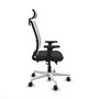 PIQUERAS Y CRESPO Silla de oficina Haches con mecanismo Sincro/Traslack, Negro y Blanco