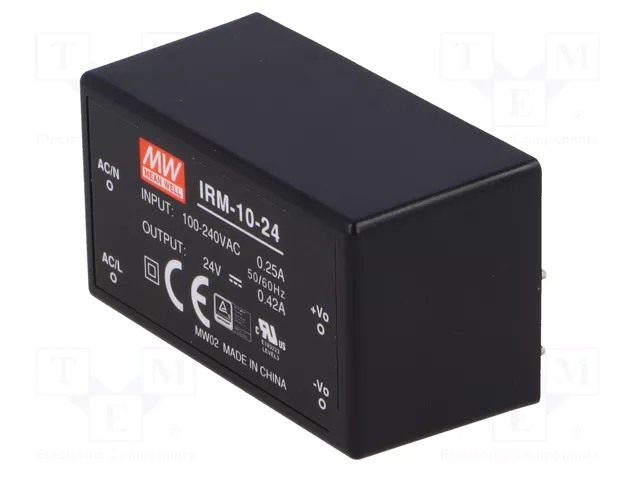 MEAN WELL IRM-10-24 Convertidor AC/DC 10,08W 24V DC