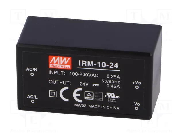MEAN WELL IRM-10-24 Convertidor AC/DC 10,08W 24V DC