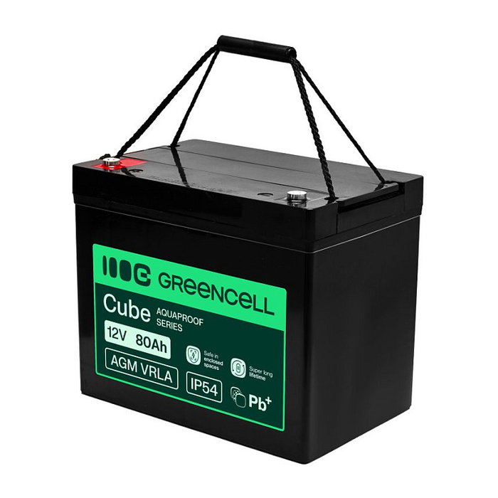 Green Cell AGM12V80AH-H Batería de 12V 80Ah