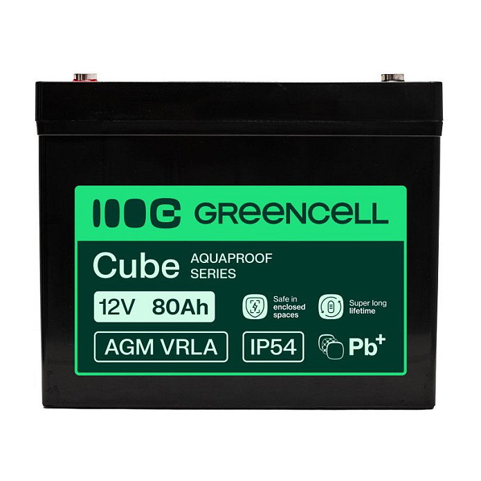 Green Cell AGM12V80AH-H Batería de 12V 80Ah