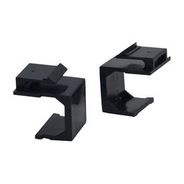 VALUE Cubiertas para tomas Keystone, 10 unidades, negro