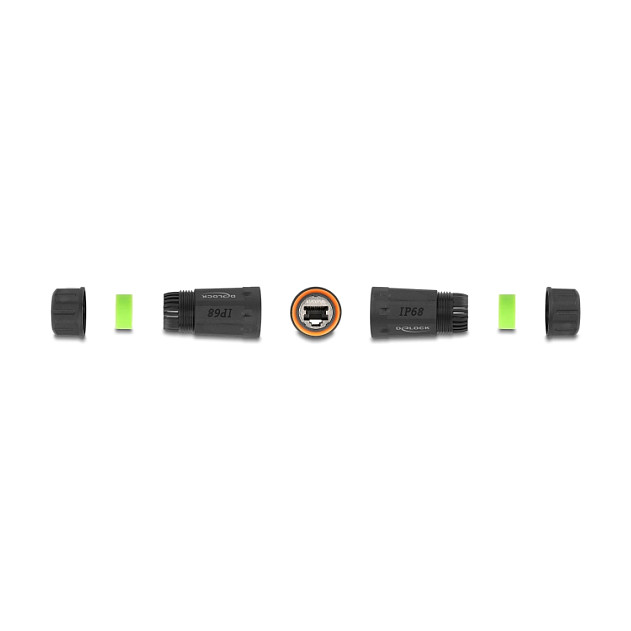 DeLOCK 88144 Conector RJ45 hembra a RJ45 hembra Cat.6A con rosca M20 e IP68 DeLOCK 88144 Conector RJ45 hembra a RJ45 hembra Cat.6A con rosca M20 e IP68