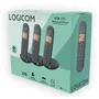 Logicom Teléfono Fijo Inalámbrico DECT ILOA 350 TRIO Negro LOG3483071500247 Sin Contestador Automático