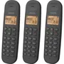 Logicom Teléfono Fijo Inalámbrico DECT ILOA 350 TRIO Negro LOG3483071500247 Sin Contestador Automático