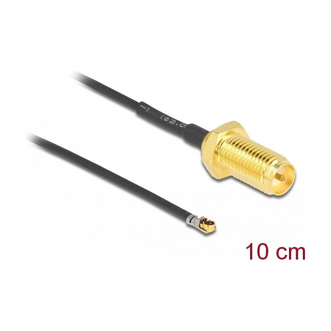 DeLOCK Cable de antena RP-SMA hembra a MHF 4L LK macho, 10 cm
