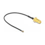 DeLOCK Cable de antena RP-SMA hembra a MHF 4L LK macho, 10 cm
