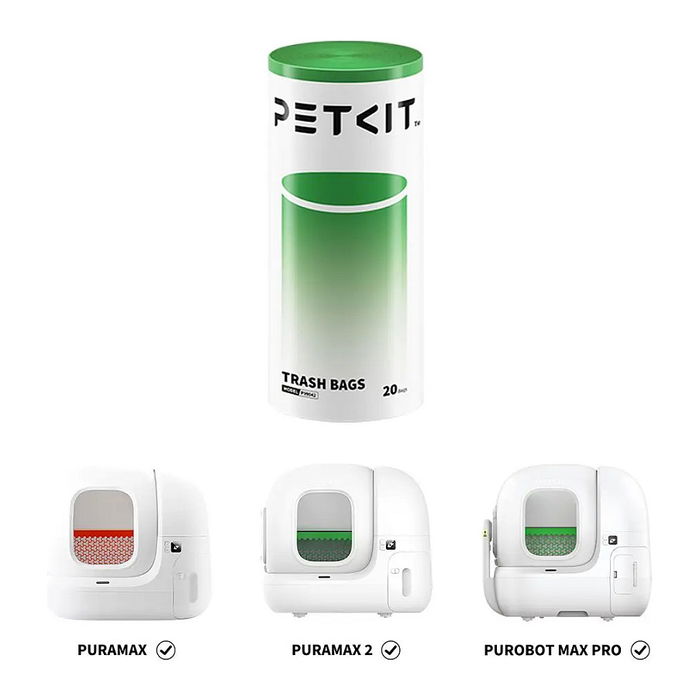 Petkit T4-2 T5 WasteBag, Bolsas de Residuos para Caja de Arena Pura Max, Pura Max 2, Purobot Max Pro, Acero, CE Petkit T4-2 T5 WasteBag, Bolsas de Residuos para Caja de Arena Pura Max, Pura Max 2, Purobot Max Pro, Acero, CE