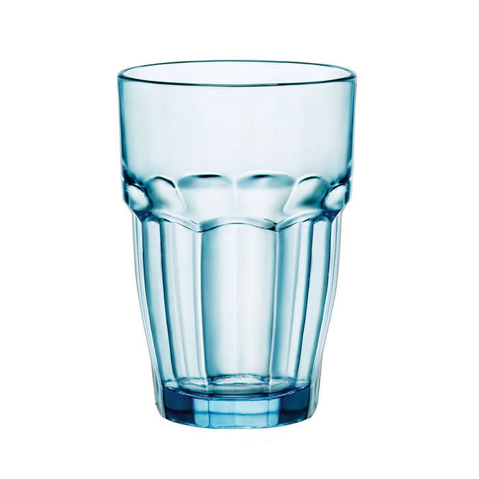 Bormioli Rocco Vaso Alto Rock Bar Azul 37cl, Pack de 6