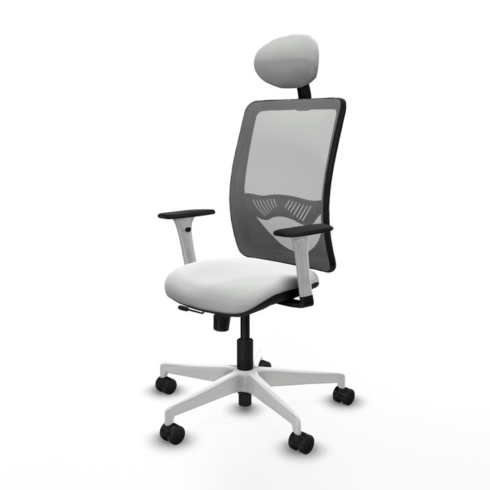 PIQUERAS Y CRESPO Silla de oficina Zulema con mecanismo Sincro/Traslack Blanco y Gris