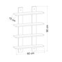 Hanah Home Estantería de Pared Laurel - White, Estantería Blanca de Diseño Escandinavo para Salón, Cocina y Oficina, 59.6cm Ancho x 90cm Alto