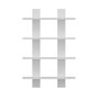 Hanah Home Estantería de Pared Laurel - White, Estantería Blanca de Diseño Escandinavo para Salón, Cocina y Oficina, 59.6cm Ancho x 90cm Alto