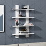 Hanah Home Estantería de Pared Laurel - White, Estantería Blanca de Diseño Escandinavo para Salón, Cocina y Oficina, 59.6cm Ancho x 90cm Alto