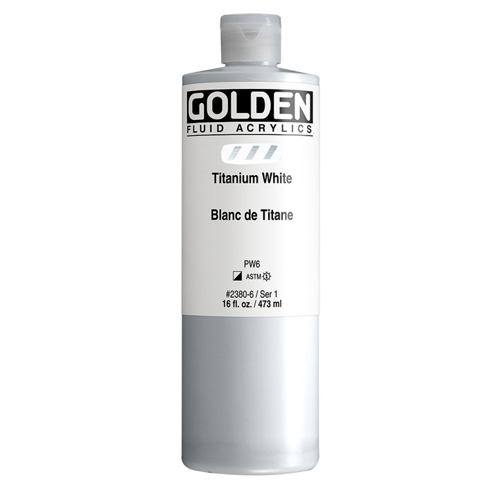 Golden Fluid Colores Acrílicos Blanco de Titanio 473 ml Golden Fluid Colores Acrílicos Blanco de Titanio 473 ml