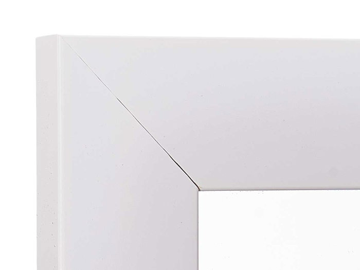 Giftdecor Espejo Blanco 50 x 70 cm de Cristal y Poliestileno con Gancho Horizontal y Vertical (Set de 8)