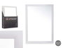 Giftdecor Espejo Blanco 50 x 70 cm de Cristal y Poliestileno con Gancho Horizontal y Vertical (Set de 8)