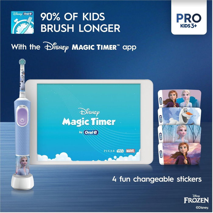 Oral-B Pro Kids Frozen Cepillo de Dientes Eléctrico con 1 Recambio