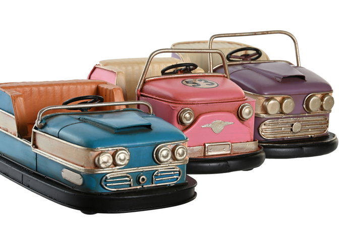 DKD Home Decor Set de 3 Vehículos Decorativos de Metal Surtidos