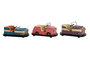 DKD Home Decor Set de 3 Vehículos Decorativos de Metal Surtidos