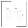 Hanah Home Mesa de Estudio Blanca, Tablero Melamina 80x60x74 cm, Patas Madera | Escritorio Moderno y Elegante para Estudio y Oficina