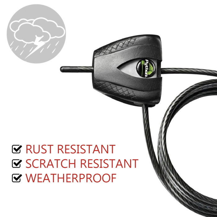 Master Lock 8417EURDPRO Cable antirrobo Python ajustable de 1,8 m, Negro