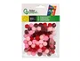 Liderpapel Pompones de Colores Tonalidades Rojas 1,5 cm, 80 unidades