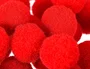 Liderpapel Pompones de Colores Tonalidades Rojas 1,5 cm, 80 unidades