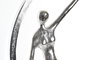 DKD Home Decor Figura Decorativa Moderna de Aluminio Plateado con Detalles de Pareja 11 x 36 x 34 cm