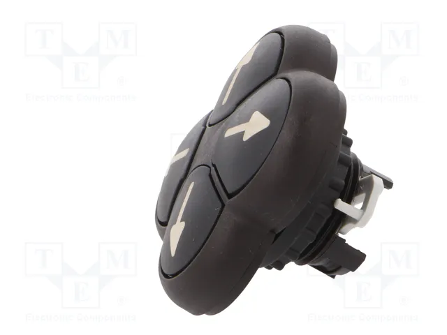 EATON ELECTRIC Interruptor de 4 posiciones RMQ-Titan 22mm Negro