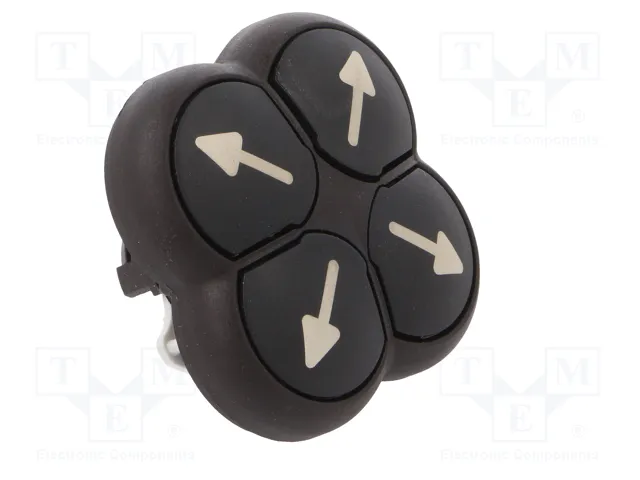 EATON ELECTRIC Interruptor de 4 posiciones RMQ-Titan 22mm Negro