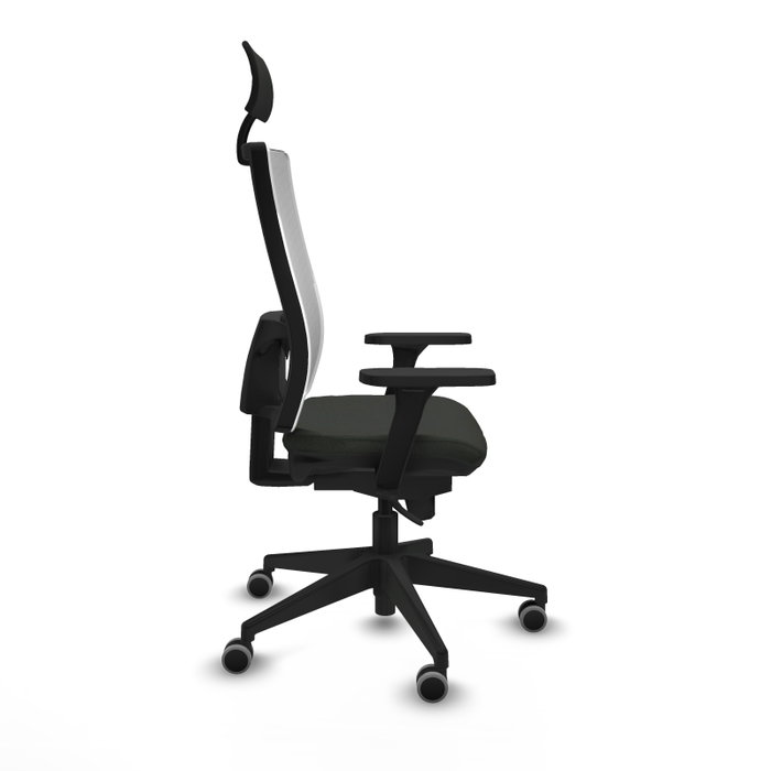 PIQUERAS Y CRESPO Silla de oficina Horna con mecanismo Sincro, Negro y Blanco