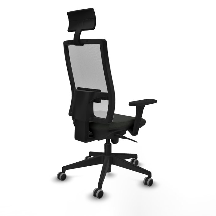 PIQUERAS Y CRESPO Silla de oficina Horna con mecanismo Sincro, Negro y Blanco