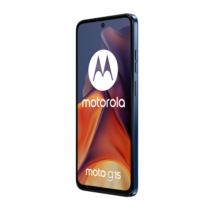 Motorola moto g15 Smartphone, Pantalla FHD+ de 6.72", 8GB RAM, 512GB Almacenamiento, Cámara 50MP, Batería 5200 mAh, Carga TurboPower, Android 15, Dual SIM, 4G, Color Azul Marina