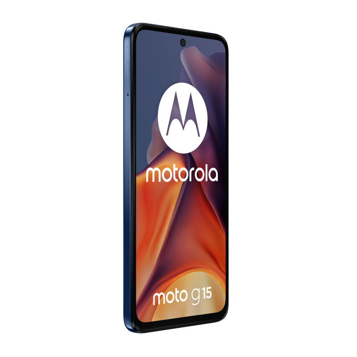 Motorola moto g15 Smartphone, Pantalla FHD+ de 6.72", 8GB RAM, 512GB Almacenamiento, Cámara 50MP, Batería 5200 mAh, Carga TurboPower, Android 15, Dual SIM, 4G, Color Azul Marina