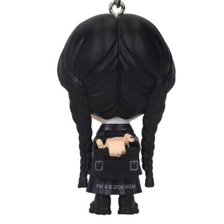 Sd Toys Llavero Figurativo Wednesday Addams con Thing - Wednesday Addams, Thing, Diseño en PVC, Personaje, Coleccionable
