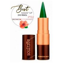 Soultree Lápiz de Ojos Kajal Verde Fern Ayurveda Pigmentos Naturales sin Metales Pesados Sin Parabenos