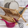 Cook Concept Escurreplatos Plegable de Bambú
