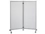 Paperflow Mampara Separadora Translucida Polipropileno con Ruedas 2 Hojas 170 x 44 cm