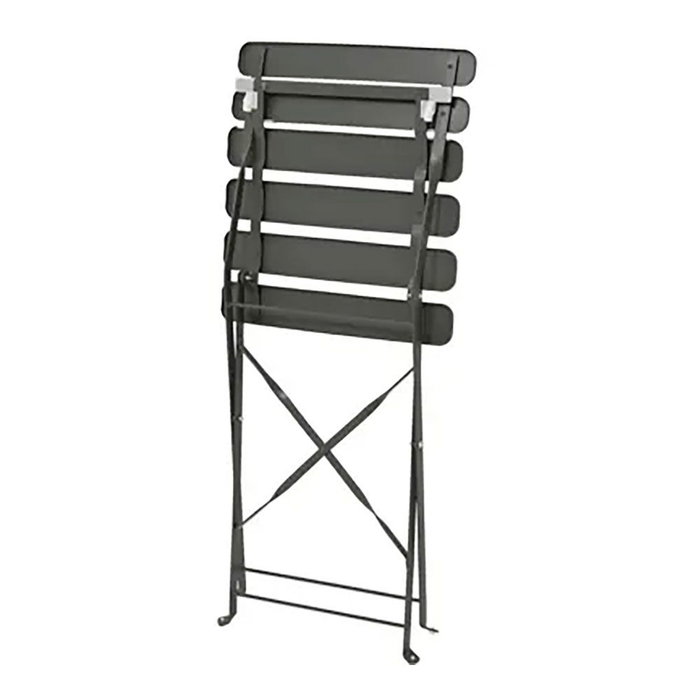 Outdoor Living By Decoris Conjunto Mesa y 2 Sillas Helsingborg Plegables Acero Gris Antracita