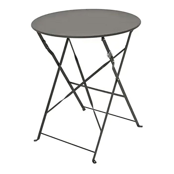 Outdoor Living By Decoris Conjunto Mesa y 2 Sillas Helsingborg Plegables Acero Gris Antracita