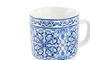 DKD Home Decor Set de 6 Tazas de Porcelana Diseño Azulejos Azul