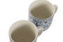 DKD Home Decor Set de 6 Tazas de Porcelana Diseño Azulejos Azul
