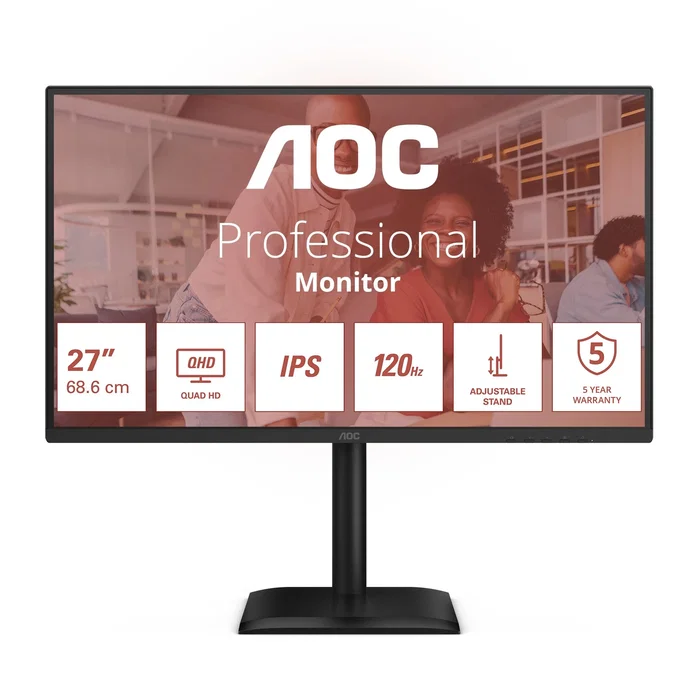 AOC Q27E4U Monitor Profesional 27'' QHD IPS 120Hz Negro