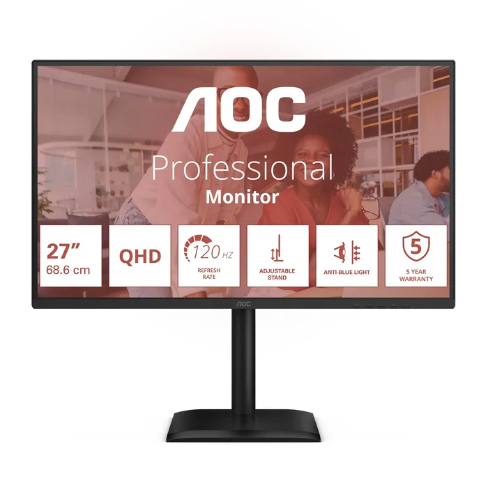 AOC Q27E4U Monitor Profesional QHD 27 pulgadas 120 Hz Negro