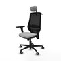PIQUERAS Y CRESPO Silla de oficina Mardos con mecanismo Sincro, Gris claro y Negro