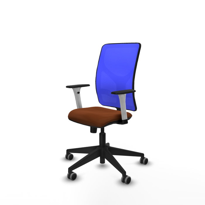 PIQUERAS Y CRESPO Silla de oficina Motilla con mecanismo Sincro, Azul y Marrón
